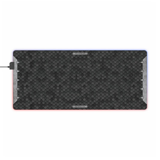 Black Dragon Scale LED Mousepad