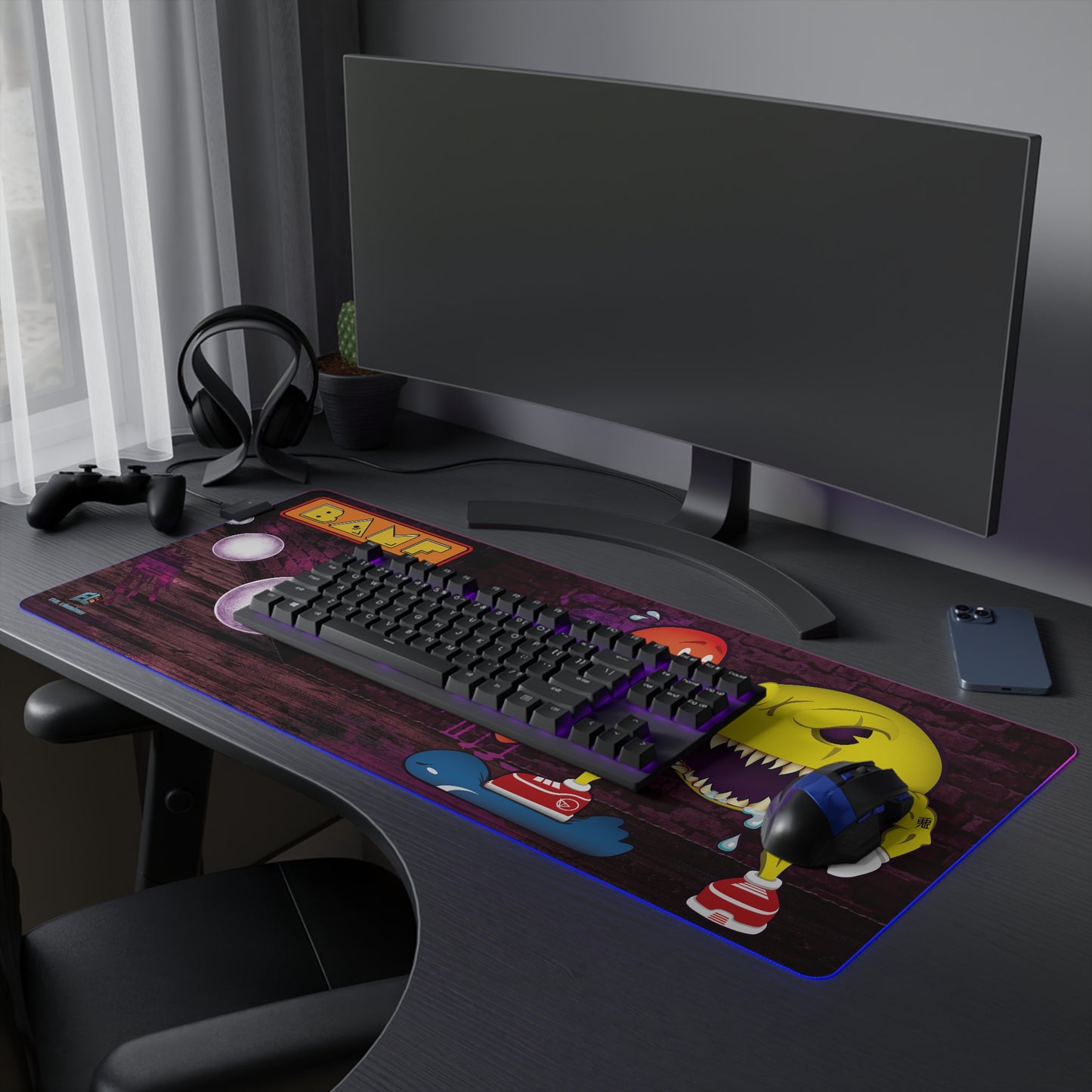 BAMF Ghost Hunter LED Mouse Pad Evil Laboratory
