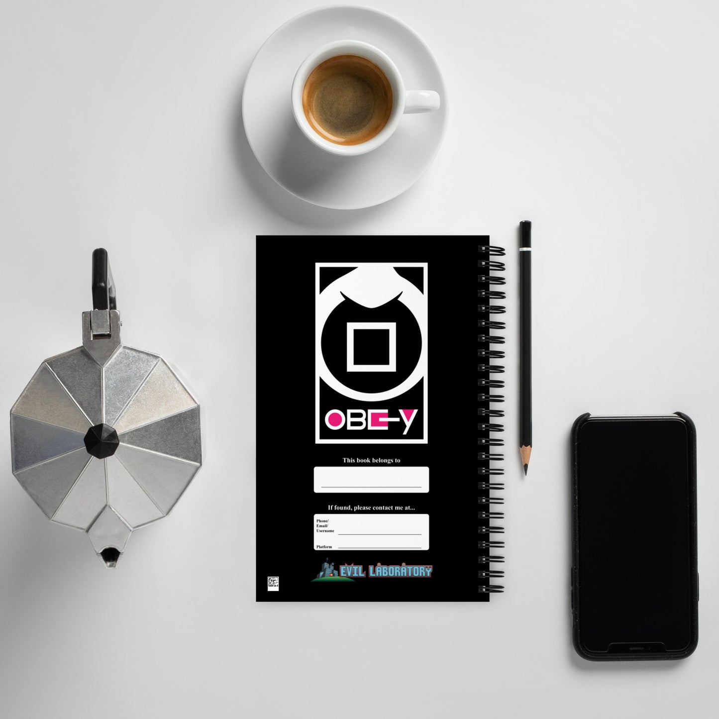 Obey Mask Vector Notebook Evil Laboratory