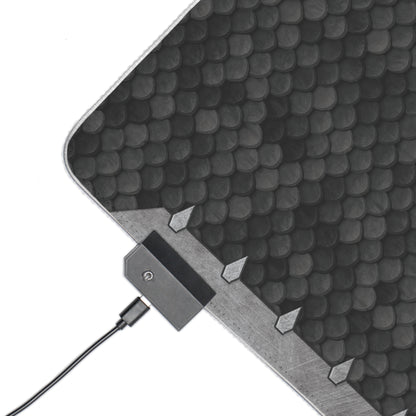 Black Dragon Scale LED Mousepad