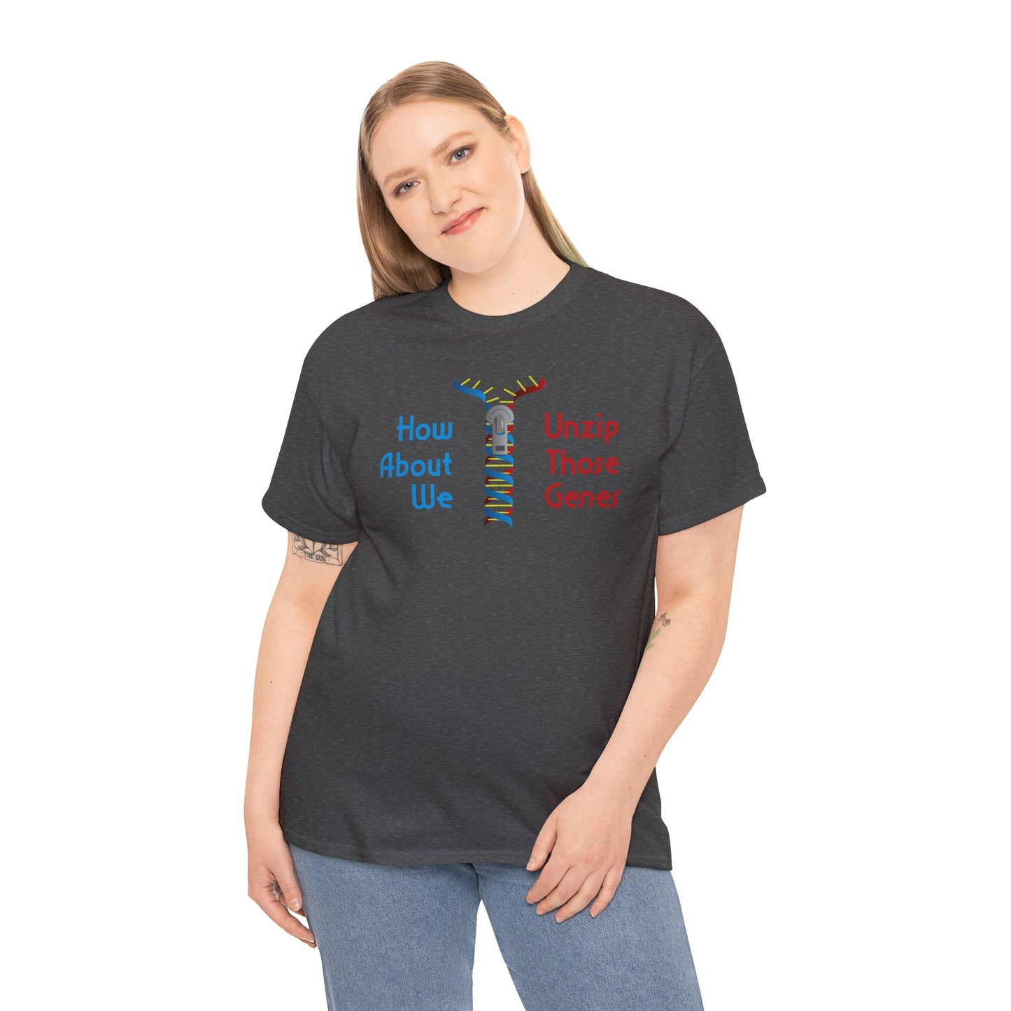 Unzip Those Genes Cotton Tee