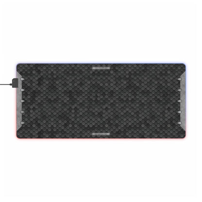 Black Dragon Scale LED Mousepad