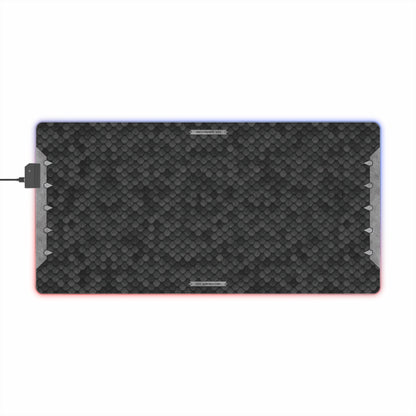 Black Dragon Scale LED Mousepad