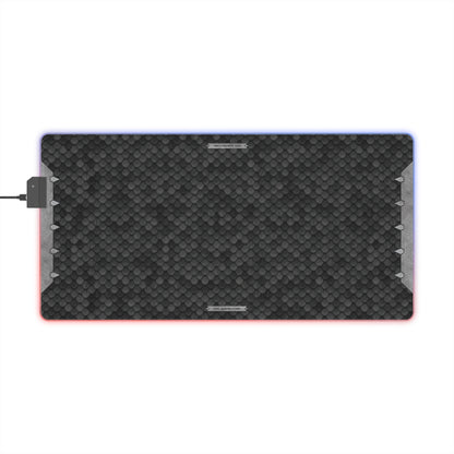 Black Dragon Scale LED Mousepad