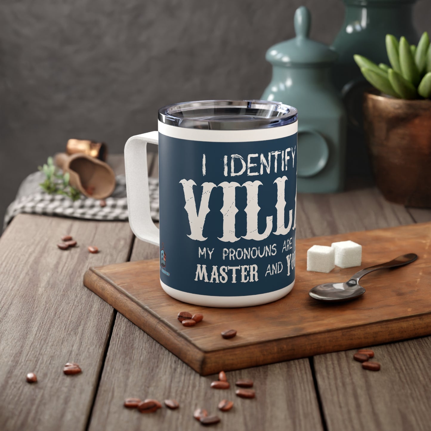 Identify as a Villain Stasis Mug