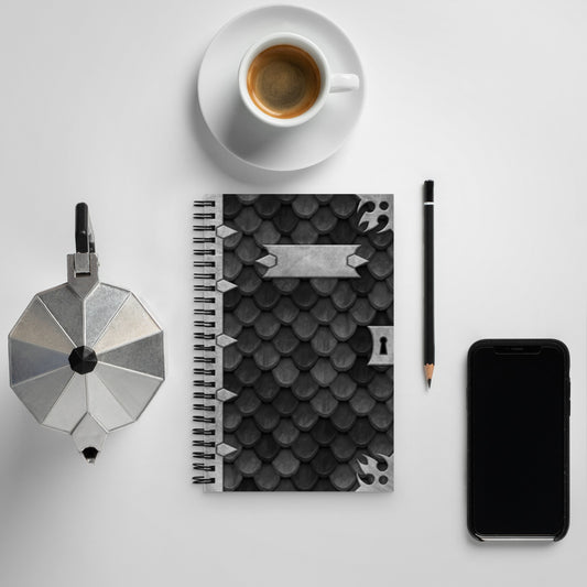 Black Dragon Scale Vector Notebook